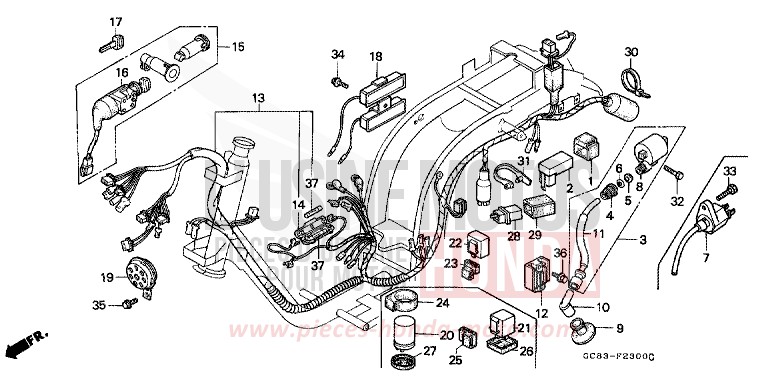 KABELBAUM/ ZUENDSPULE von SCV 100 Lead CORTINA WHITE (NH111) von 1990